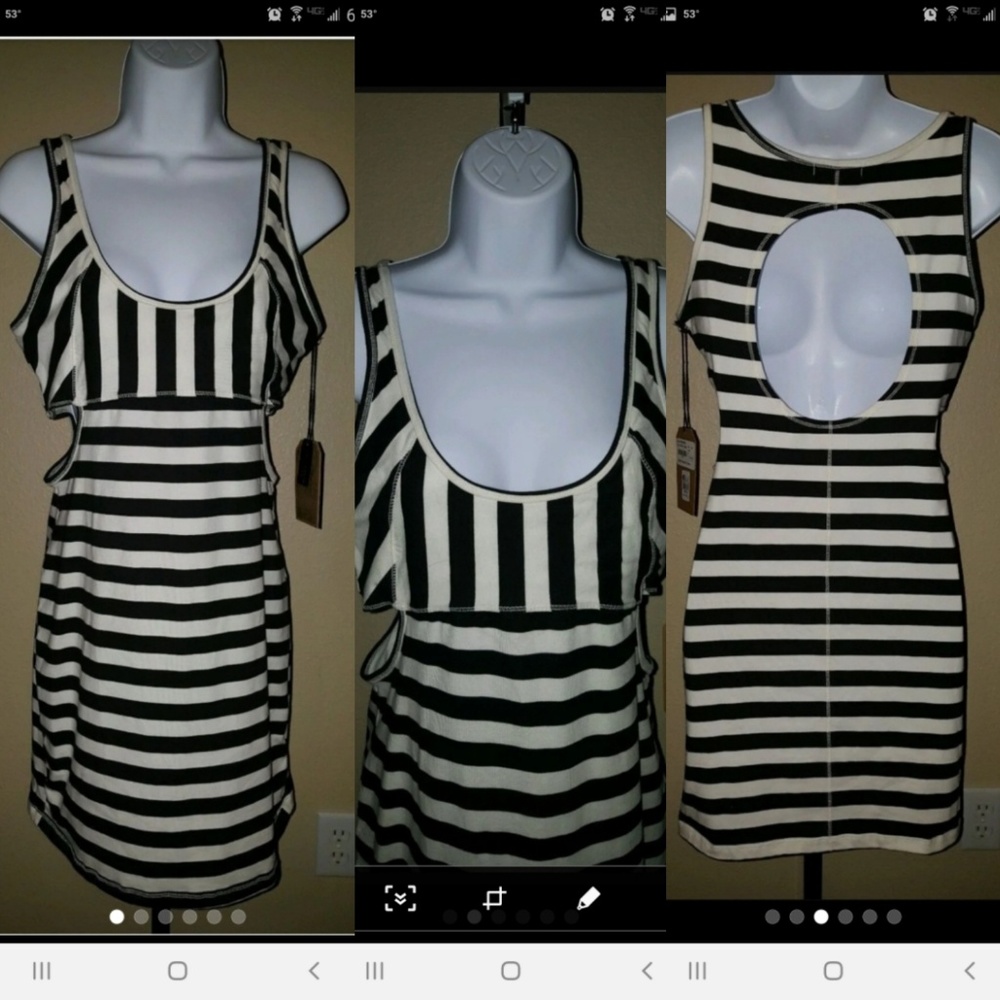 Billabong Designers Closet Black White Dress